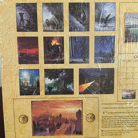 *SEALED* Harper Entertainment Tolkien 2000 Calendar, Illustrated by Ted Nasmith - Picture 7 of 9